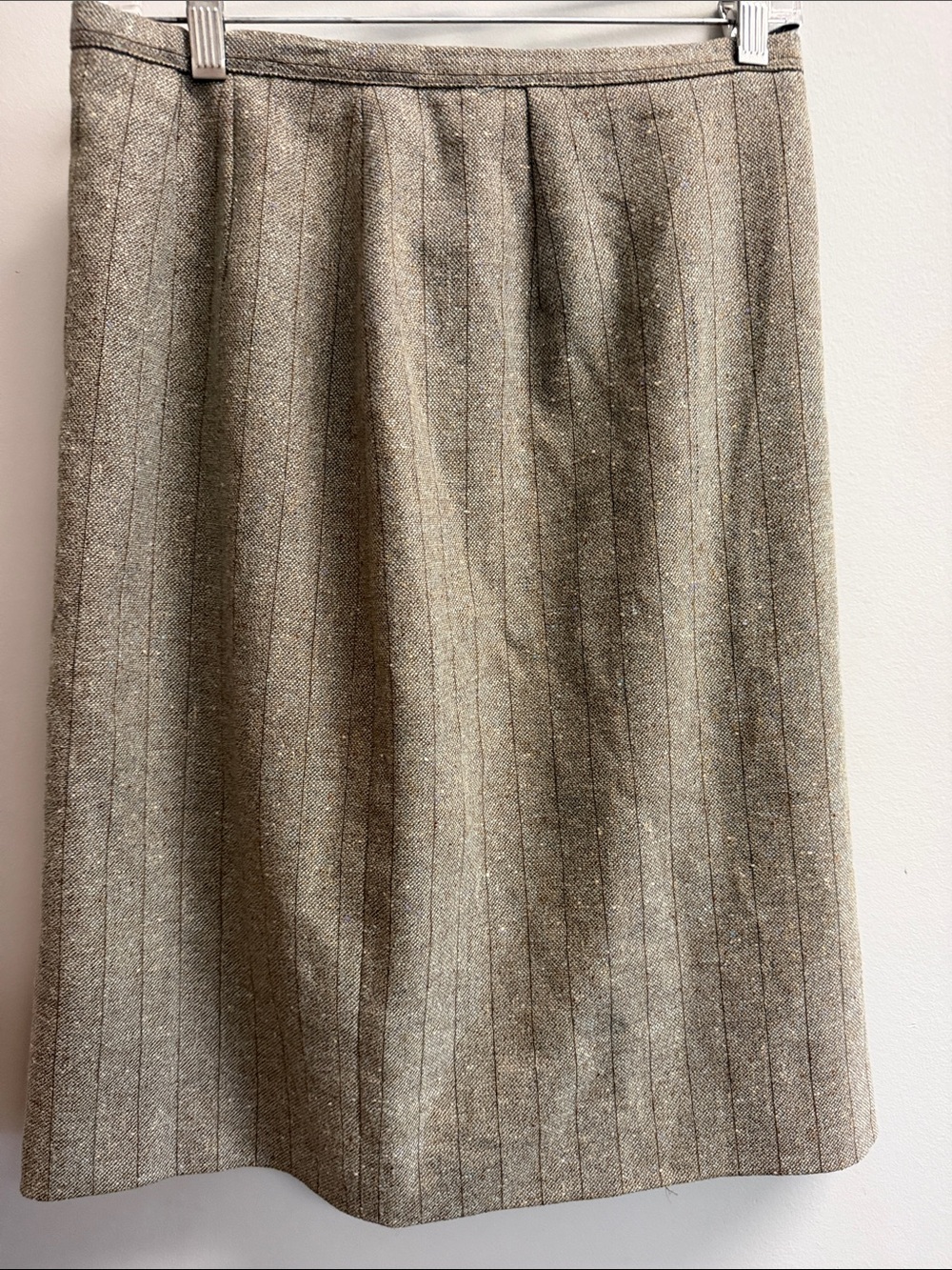 Valentino A-Line Wool/ Cashmere Skirt in Tweed
